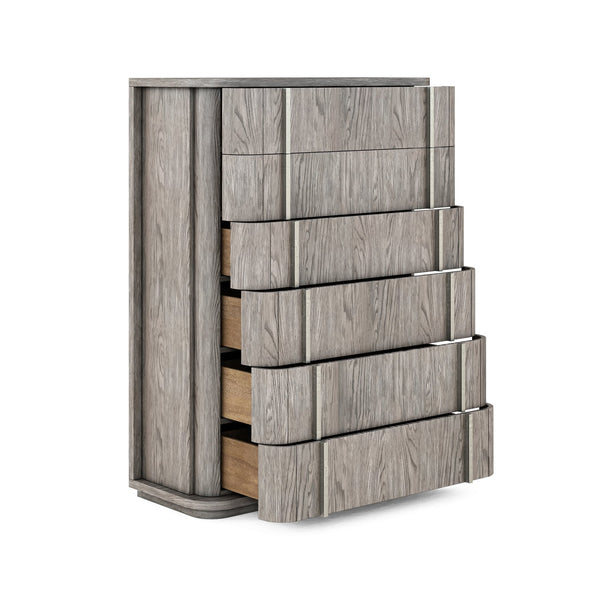 A.R.T. Furniture Vault Drawer Chest - New Traditional Design With Cedar-lined Drawers And Soft-close Glides In Mink Finish Gray Parawood Solids,White Oak Veneers 285150-2354