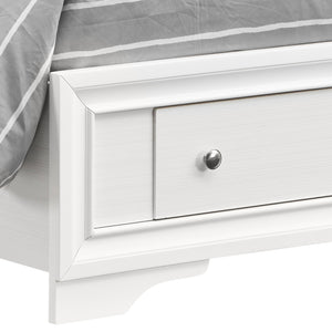 English Elm Madrid Twin Bed With Storage Drawers - Modern White Laminate Design For Small Spaces & Comfort B078S00614