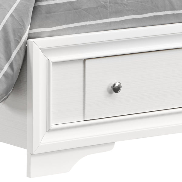 English Elm Madrid Twin Bed With Storage Drawers - Modern White Laminate Design For Small Spaces & Comfort B078S00614