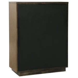 English Elm Moraga Grey Driftwood Geometric Bookshelf — 70.75" Tall Engineered Wood, Scratch-Resistant Open Display Organizer B062P375544