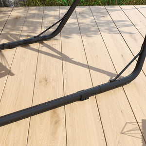 English Elm Outsunny Portable Hammock Stand For 2, Adjustable Steel Frame, 550 Lbs Capacity, Indoor/Outdoor Use W2225P174056-GIGA