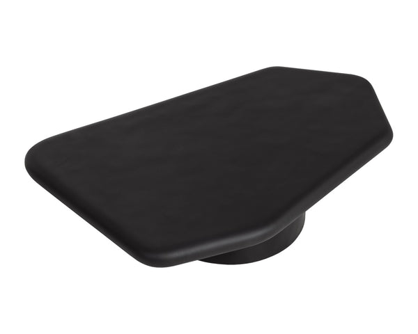 Sunpan DETTI Coffee Table - Large Matte Black Concrete, Sculptural Design for Modern Indoor & Outdoor Spaces 112619
