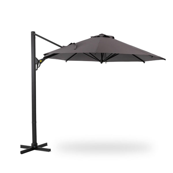 English Elm 11 Ft Cantilever Patio Umbrella Upf 50 Plus Aluminum Pole with Foot Pedal Rotation B082P454950