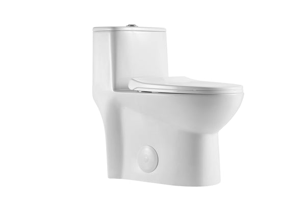 English Elm 1.1/1.6 Gpf One-piece Elongated Ceramic Toilet Skirted Base Comfort Height Soft Close B2724P248740