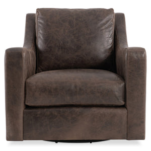 Bernhardt Bernhardt Ventura Leather Swivel Chair With Deep Cushioning, 360° Smooth Swivel, Tailored Silhouette 352SLO
