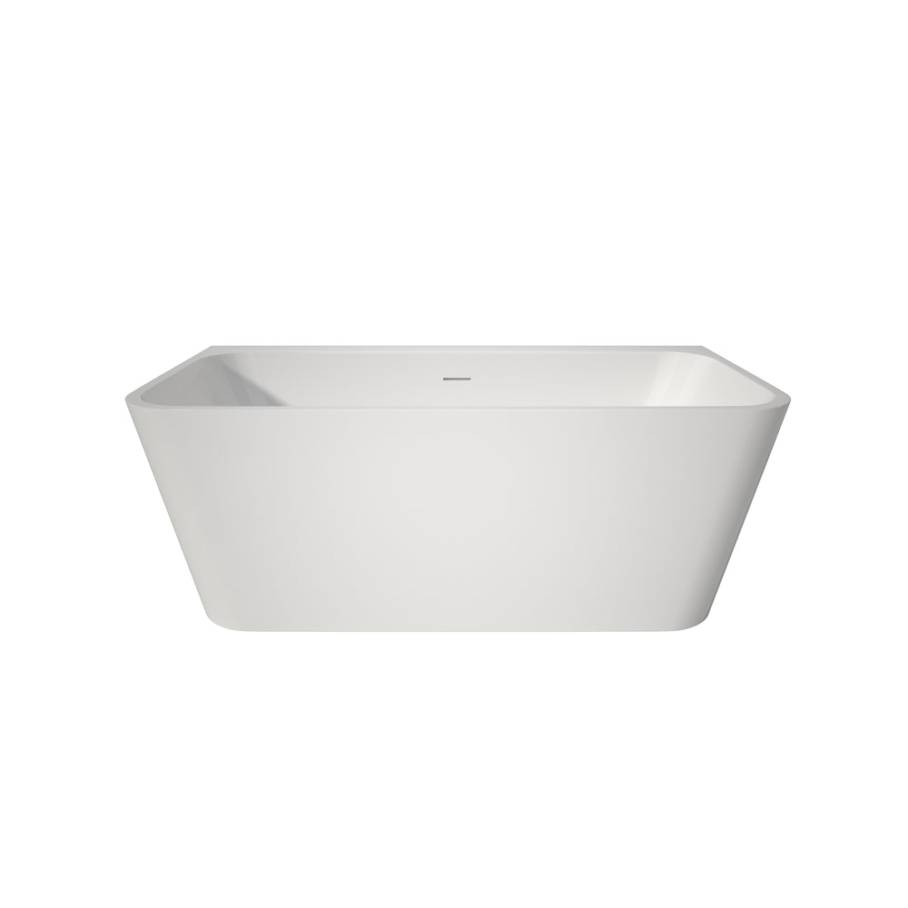 English Elm Premium Oval Acrylic Freestanding Soaking Tub High Back Glossy White Spa Style T3785P380643