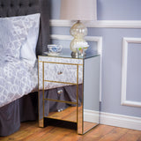 Christopher Knight Home® Lenorr Mirrored 3 Drawer Side Table