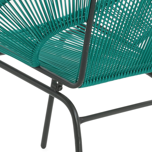 English Elm Christopher Knight Home® - NUSA Modern Outdoor Wicker Club Chairs Set of 2 with Durable PE Rattan Weave and Sleek Iron Frame Teal N775P198603T