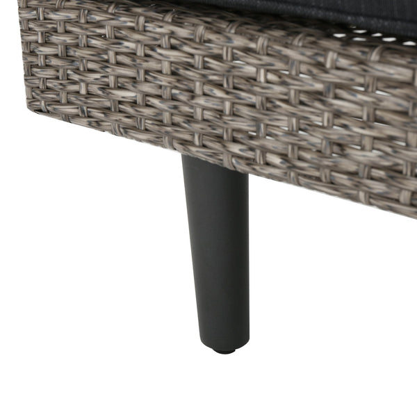 English Elm Christopher Knight Home® - Tahiti Left-Armrest Sofa Set - Stylish Grey Outdoor Seating For Patios, Decks & Poolside Comfort 60125.00LMBK