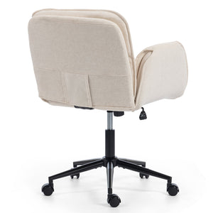 English Elm Stylish Barrel Swivel Accent Chair Upholstered Seat with Storage for Vanity or Dining W3248P424649