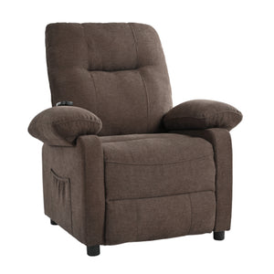 English Elm 019-160°recliner Plush Chenille Push Back Chair with Massage Heating for Seniors Brown W2636P286682