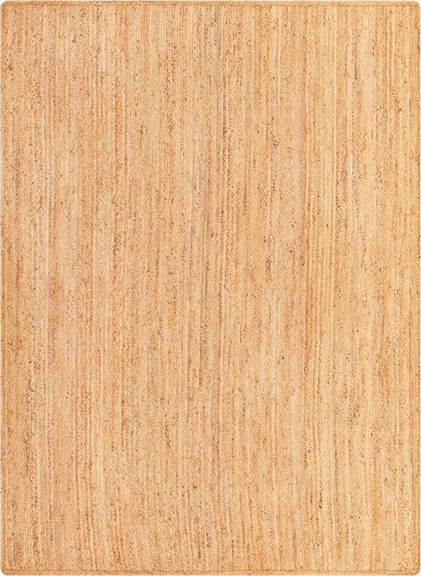 Unique Loom Braided Jute Dhaka Hand Braided Solid Rug Natural, Natural 8' 0" x 11' 0"