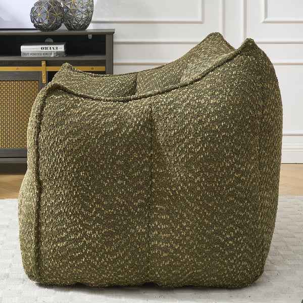 English Elm Sofa plush beanbag chair with superfiber cover and resilient foam filling for ultimate home comfort and relaxation Olive Green W1996P252266