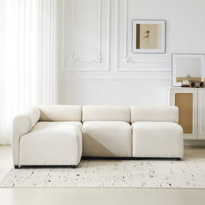 English Elm Christopher Knight Home® - Evelyn 83 In. 4-Piece Modular Sectional Sofa – Customizable Chenille Couch For Stylish Living Rooms N773IS00022B