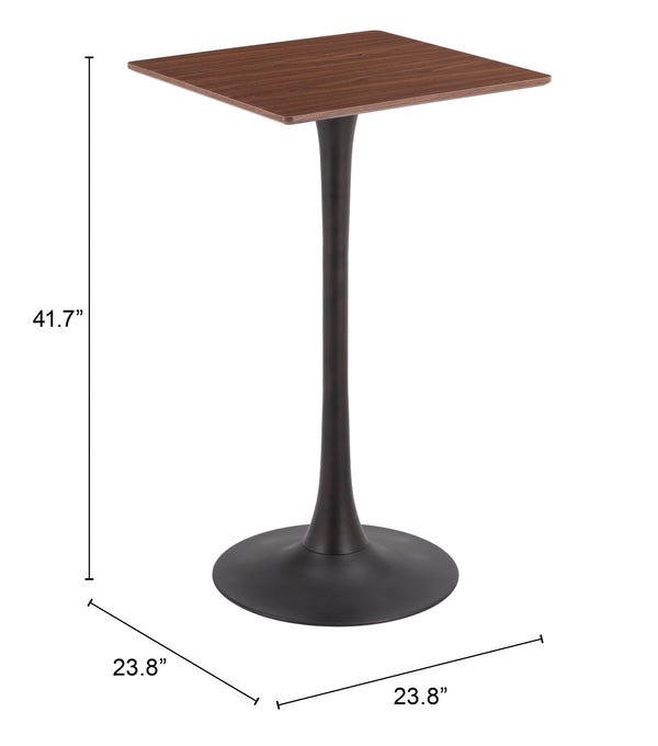 Valleta Bar Table Brown 109832 Zuo Modern