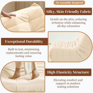 English Elm Luxury Plush Accent Chair with Button-Tufted Corduroy Cover and High-Density Memory Foam Comfort, Anti-Slip Base White W3955P388723