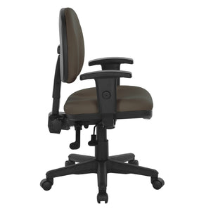 OSP Home Furnishings Sculptured Ergonomic Office Chair with Lumbar Support and Greenguard Certified Padding Graphite 8180-R111