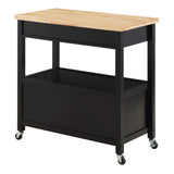 OSP Home Furnishings Radford Kitchen Cart Black Black