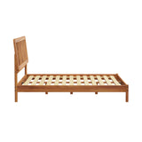 Spindle Midcentury Modern Solid Wood King Bed Caramel CMAB8BCA Walker Edison