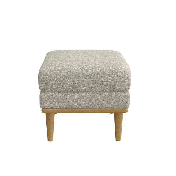 English Elm Wallace & Bay - Tan Chair Ottoman - Mid-Century Modern Tan Accent Footrest with Solid Wood Frame, Easy-Care Fabric, 31"W 20"D 18"H B2709P212477