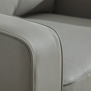 English Elm 33.6''w Swivel Club Chair Tech Cloth Upholstery Hidden Storage Square Accent Seat Gray W3098S00047