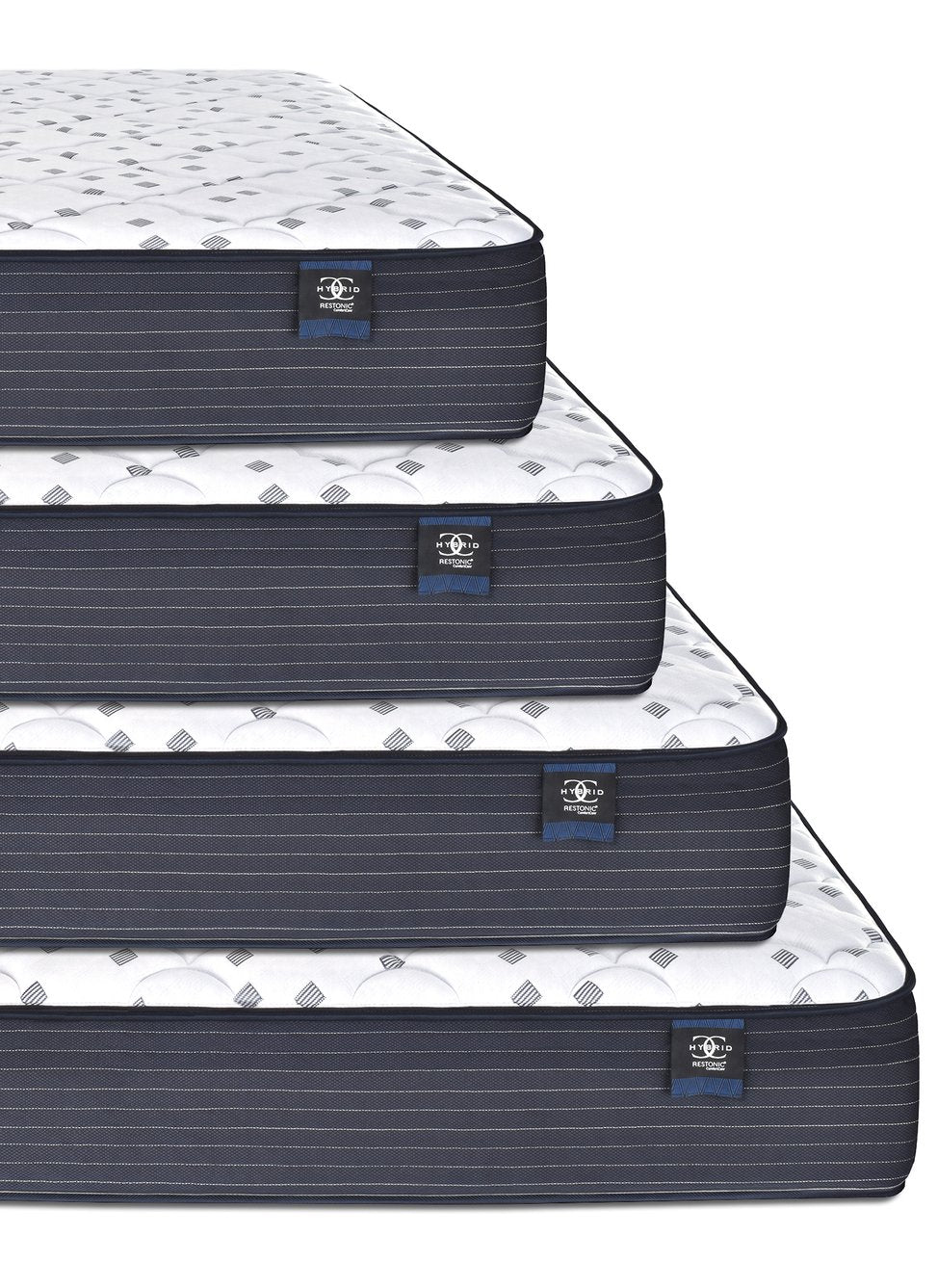 English Elm Restonic Comfortcare Plush Hybrid Mattress with Zoned Coil Support and Cooling Foam B123P303017