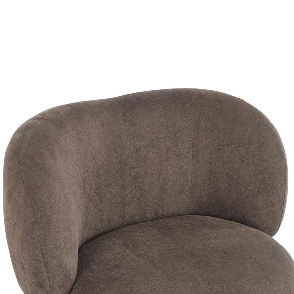 English Elm Christopher Knight Home® - Cozy Wingback Armchair with Plush Bouclé Upholstery, Solid Wood Legs, Ergonomic Support, Timeless Style Dark Brown 33.5 L x 25.5 W x 21.5 H N776P298155D