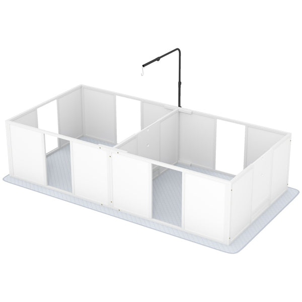 English Elm Pawhut Whelping Box For Dogs - Safe, Adjustable Puppy Birthing Space With Waterproof Pad & Light Stand W2225P249982-GIGA