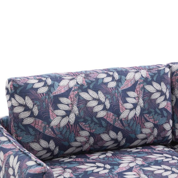 English Elm Modern Chenille Loveseat with Pocket Spring Cushions and Rubberwood Legs for Living Room Blue N763P347228C