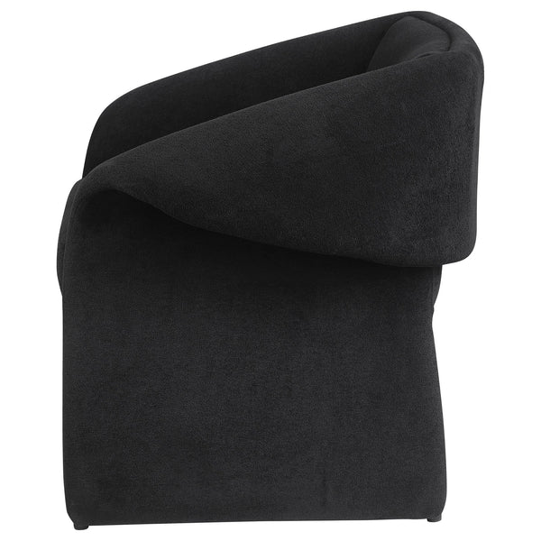 English Elm Mcdonald Sculptural Suede Accent Chair with Folded Arms for Modern Living Spaces B062P451700
