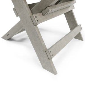 English Elm Coastal Bay Recycled Hdpe Folding Bistro Chair for Patio and Balcony Use Sand B2745P409664