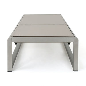 English Elm Christopher Knight Home® - Outdoor Chaise Lounge Set of 2 — Adjustable Aluminum Frame, Breathable Textilene Mesh Seating, Grey 77.5" 62397.00ECRMP2