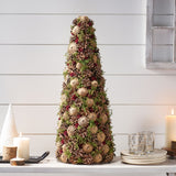 Christopher Knight Home® - Noble House - Pre-Decorated Pine Cone Unlit Artificial Tabletop Christmas Tree