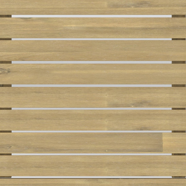 English Elm Palmetto Solid Acacia Outdoor Coffee Table in Light Teak — Handcrafted, Weather-Resistant 43.3"W B136P159371