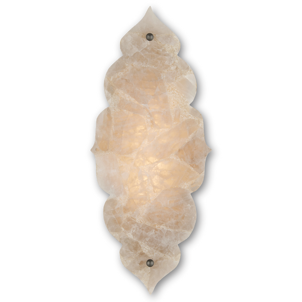 Andalusia Wall Sconce: Moroccan-Inspired Elegance with Wrought Iron and Quartz for Stunning Glow