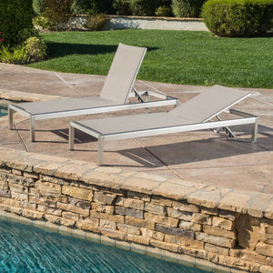 English Elm Christopher Knight Home® - Cape Coral Kd Chaise Lounge Set – Stylish Outdoor Comfort With Adjustable Positions & Wheels 57592.00MP2