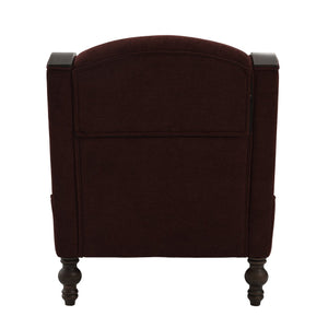 English Elm UNITED Oversized Chaise Lounge Sofa Bed with Solid Wood Arms, High-Resilience Foam, 800lb Capacity and Storage Pockets WINE RED W1568S00210