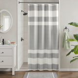 Madison Park Spa Waffle Transitional Shower Curtain with 3M Treatment MP70-4981 Grey