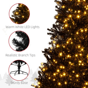 English Elm 6.5ft Flocked Artificial Pine Tree with 400 Led Lights and Remote Indoor Holiday T3971P401160
