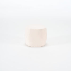 English Elm Ball Cast Round Nesting Ottoman Set Linen Upholstered Hidden Storage with Wooden Tray Beige W3163P379358