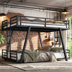 English Elm Double Twin House Bed Pine Wood Frame Kids Playhouse Bunk with Storage Drawers W5305S00055