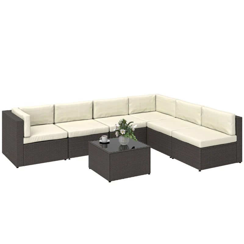 English Elm Modern Outdoor 5 Piece Patio Set with Rocking Chairs Sofa and Ottomans for Backyard T3971S00218