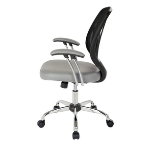 OSP Home Furnishings Screen Back Chair Charcoal