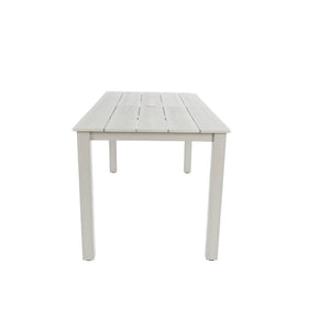 English Elm 68.9-inch Outdoor Rectangular Dining Table Hips Wood Grain Seats Six with Umbrella Hole W2085P364131