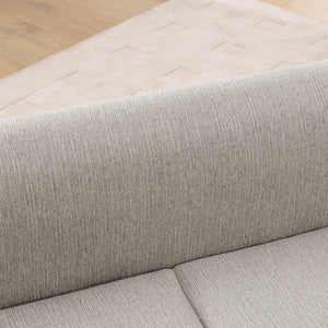 English Elm Comfortable Linen Upholstered Pet Sofa with Backrest and Armrests for Large Dogs Beige W487P430318