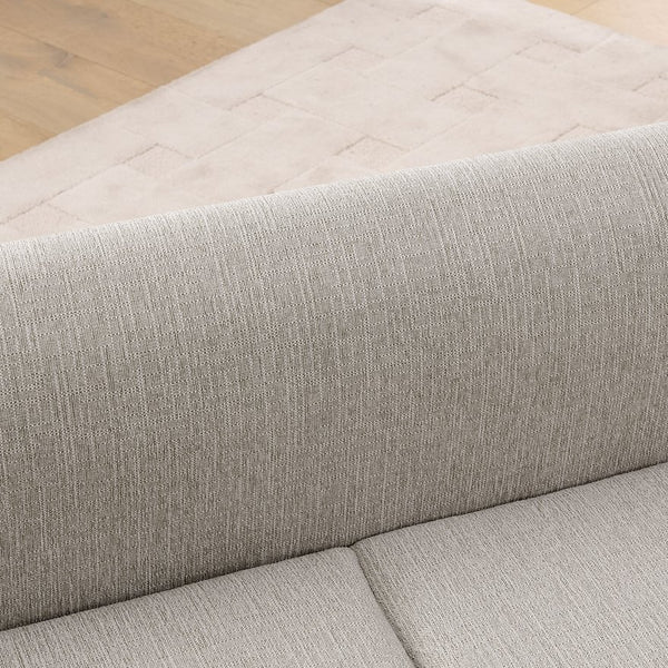English Elm Comfortable Linen Upholstered Pet Sofa with Backrest and Armrests for Large Dogs Beige W487P430318