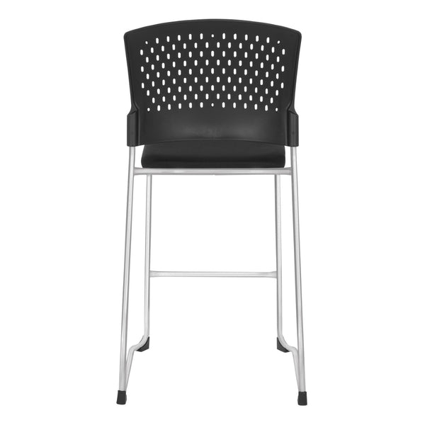 OSP Home Furnishings Tall Stackable Visitor Chairs for Office Reception Ergonomic Seating with Sturdy Frame 88657C23-30 (23 Pack w/Dolly)