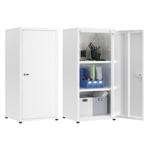 English Elm Metal Locker Cabinet with Combination Lock Adjustable Shelves White Powder Coat Finish T5667P494570