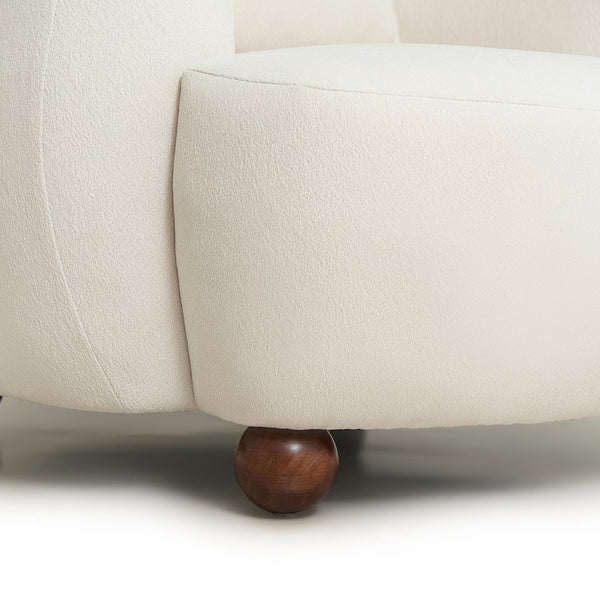English Elm Nordic Chenille Bucket Chair Deep Cushioned Seat for Living Room Reading Lounge Ameican White Oak W2901P489485