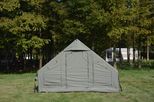 English Elm Inflatable Glamping Tent 4 Season Waterproof Air Beam Frame Shelter for 4 to 6 Persons Army Green W640P244860